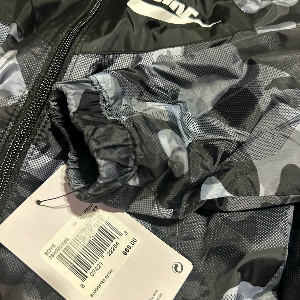 Nike Kids Camo Jacket - Black and Gray - Picture 5 of 7